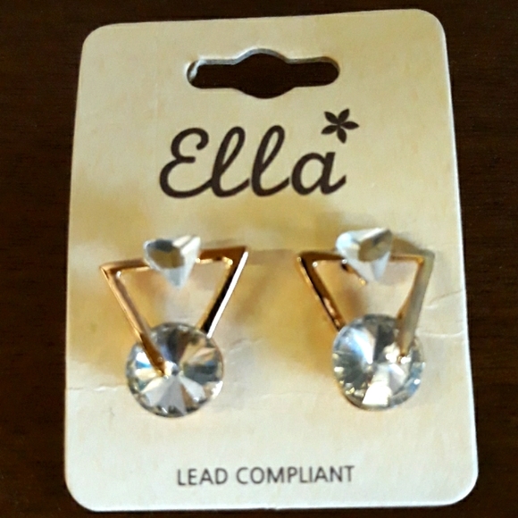 Ella Jewelry - 3 For $15 Gold Upside Triangle Earrings